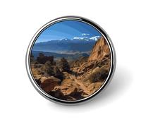 Pikes Peak Colorado Badge Holder Personalized Metal Button Pin Fashion Round Badge with Pattern Pin DIY Button Badges Exquisite Brooch Crafts Gift Clothes Decorative Pins