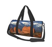 Pikes Peak Colorado Duffle Bag for Women Men Personal Item Travel Bags Canvas Weekender Overnight Bag Lightweight Sports Tote Gym Bags Carry On Luggage Bag, Black, One Size