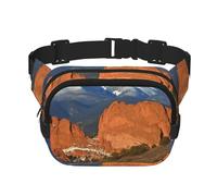 Pikes Peak Colorado Fanny Pack For Women Waterproof Adjustable Belt Bags Waist Pack Fashion Casual Crossbody Bags Bum Bag For Running Workout Hiking Traveling, Black, One Size