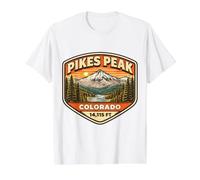 Pikes Peak Colorado Souvenir Mountain Climbing Hiker Camping Value Graphic T-Shirt, Men, White, S