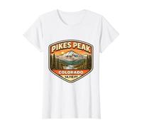Pikes Peak Colorado Souvenir Mountain Climbing Hiker Camping Value Graphic T-Shirt, Women, White, M