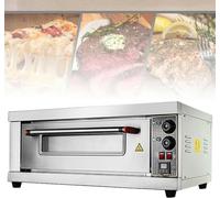 PIKETU Commercial Electric Pizza Oven 3200W – Portable Stainless Steel 50–400°C