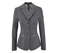 Pikeur Womens Paulin Show Coat Jacket Grey - Easy Stretch Breathable Paulin Ladies Competition Jacket - Slim cut fit Womens Size - 76