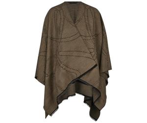 Pikeur Women's Poncho Reversible Cape 2-in-1 Mocha Cream Selection HW 26 | Colour: mocha cream, size: piece