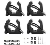 Pikioraz 2PCS Boat Hook Holder with Rubber Spring Strap,3/4'' to 2'' Diameter Quick Release Boat Hook Oar Spring Clips for Boat Hook, Oar Mounts,Boat Net, Gaff, Anchor Pole,Push Pole, Tools (4PCS)