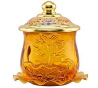 PIKITER 8x12cm Crystal Buddhist Water Offering Bowl, Elegant Holy Water Cup for Buddha and Guanyin Altar Supplies, 1pcs