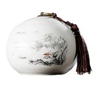 PIKITER Handmade Ceramic Pet Urn For Small Dogs Cats Rabbits, Small Animal Cremation Urn, Human Ashes Memorial, Funeral Keepsake Box, 1pcs(C)