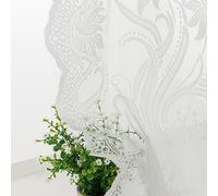 Pikiuche Ivory Sheer Curtains for Bedroom - Floral Design Lace Curtains 72 Inches Long for Living Room, Vintage Net Curtains Light Filter Privacy Lace Curtains Rod Pocket, 54 x 72 Inch, 2 PCs, Ivory
