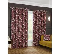 Pikk - Blackout Madrid - Plain 3-Pass Blackout Lined Curtains - 40mm Eyelet Header - Polyester (Wine, 168 x 229cm / 66"x 90")