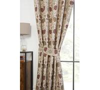 Pikk - Fully Lined Aylesbury - Floral Fully Lined Curtains - Pencil Pleat / 3" Tape Header - Polycotton (Tie Backs (Pair))
