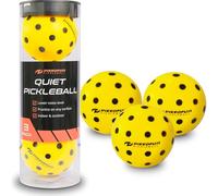 PIKKOFUN Quiet Pickleball Balls - Silent Foam Practice Pickleballs for Indoor Training & Wall Drills - 3 Pack with Storage Tube - Soft & Safe Practice Balls