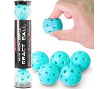 PIKKOFUN React Mini Pickleball Balls -5 Pack Silent Pickleball Balls for Training - Soft Practice Ball for Improve Hand Speed, Paddle Control and Accuracy - Blue