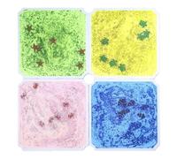 Pikler Climber Sensory Mat Set - 4 Pcs Ocean Liquid Tiles with Floating Bubbles, Interlocking Puzzle Floor Mat for Tactile Stimulation & Play