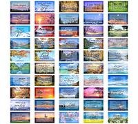 Piklodo 300 Pcs 50 Styles Prayer Cards Bible Verse Card Double-Side Scripture Inspirational Cards Motivational Encouraging Christian Card for Women Men Mini Business Religious Christian Gifts
