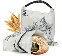 Piklohas Detachable Sourdough Bread Bags, 2 Sets Bread Storage for Homemade Bread, Reusable Linen Food Storage with Lining & Triple Lock for Fresh Keeping, BPA Free, Ideal for Gifts