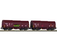 PIKO 72246 Telescopic Hopper Car Set 2 Piece Graffiti DB AG Ep.VI HO NEW