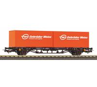 PIKO 97151 HO Scale Hobby: Flat Car With Weiss Brothers Container ÖBB