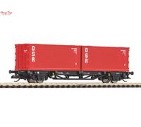 Piko DR Flat Wagon w/2x20' DSR Container Load IV 1:120 TT120 Gauge