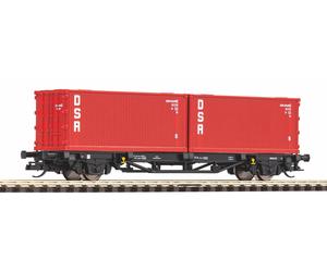 Piko DR Flat Wagon w/2x20' DSR Container Load IV PK47727 TT Gauge