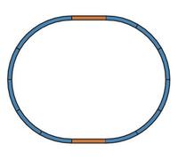 PIKO Oval Track Rail Size Dimensions 190 X 95 Cm