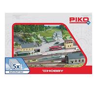 Piko Station Set with 1x Railway Station,1X Platform,1X Engine Shed, 1X Railway Control Tower, 1X Settlement House, Track H0
