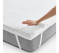 Pikolin Home Visco Elastic Mattress Protector Multi Zone Mattress Topper with 7cm Thickness for 80cm Wide Beds, Removable and Breathable, Visco-Elastic Mattress Protector 80x190cm