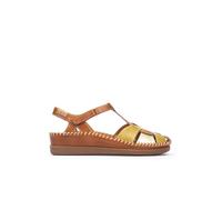 Pikolinos CADAQUES Semi-Open Leather Shoes for Lady, Brandy, 5 UK