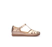 Pikolinos CADAQUES Semi-Open Leather Shoes for Lady, Stone, 5 UK