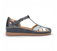 Pikolinos Cadaques Women's Ocean Blue Summer Semi-Open Wedge Sandal Shoes