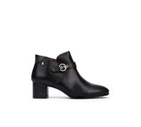 Pikolinos Calafat Leather Heel Ankle Boots for Lady, Black/White, 4-4.5 UK
