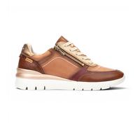 Pikolinos Cantabria Women's Tan Beige Leather Trainer Lace-Up Zip Casual Shoes