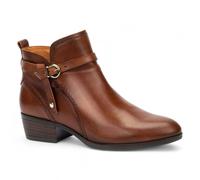 Pikolinos Daroca - Women’s Brown Leather Bootie Heeled Biker Boots - EU 37