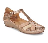 Pikolinos for woman. 655-0732CLC2 P. Vallarta gold leather sandals (37), 1 to 3 cm, Velcro, Casual, Classic