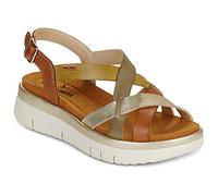 Pikolinos Palma Multicolored Leather Sandals - 4.5 cm Height, Brandy Cit, 6 UK