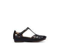 Pikolinos Leather Flat Sandals P. Vallarta 655 Black