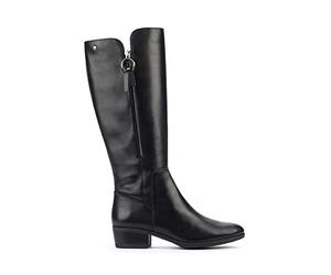 Pikolinos Leather Knee High Boots DAROCA W1U Black
