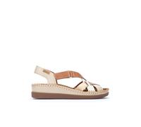 Pikolinos Cadaques W8K-0741C2 Leather Women's Hook and loop Sandals - Marfil - Size:UK 7-7.5