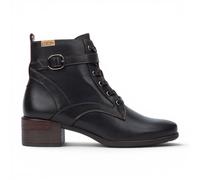Pikolinos Malaga Women's Black Leather Ankle Boots Mid Heel Zip Comfort Boots