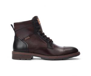 Pikolinos Men’s York Olmo Brown Leather Zip & Lace Up Smart Outdoor Ankle Boots