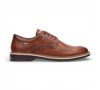 Pikolinos Mens Brown Leather Lace-Up Derby Comfort Shoes - Claret - Dark Brown - Size EU 43