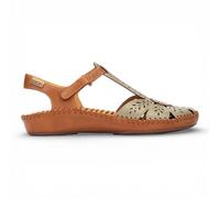 Pikolinos P.Vallarta Women’s Tan Green Cushioned Wedge Semi-Open Sandals