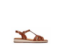 Pikolinos ROQUETAS Women's Flat Leather Sandals, Brandy, 7 UK