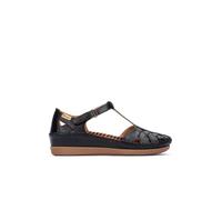 PIKOLINOS Semi-Closed Shoes Leather Cadaques for Woman, Black, 6.5-7