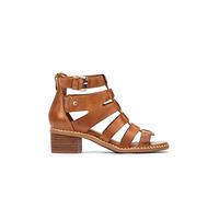 Pikolinos WHITE Leather Heeled Sandals for Lady, Brandy 23, 9 UK