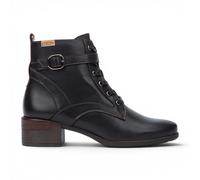 Pikolinos Womens Black Leather Lace-Up Mid-Heel Ankle Boots - Malaga - Size EU 36