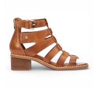 Pikolinos Womens Brown Leather Block-Heel Gladiator Sandals - Blanes - Dark Brown - Size EU 39