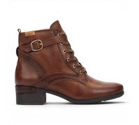 Pikolinos Womens Brown Leather Lace-Up Mid-Heel Ankle Boots - Malaga - Dark Brown - Size EU 38