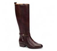 Pikolinos Women's Daroca Tall Knee-High Tall Caoba Brown Bootie Zip Heel Boots