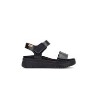Pikolinos Women's Palma Leather Wedge Sandals, Black, 38 EU