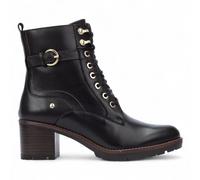 Pikolinos Womens Women’s Black Leather Mid-Heel Combat Ankle Boots - Llanes - Size EU 37